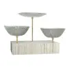 My Glass Studio Nut Bowl, Grey - Set of 4 - 17.5 x 11.0 x 15.0 cm
