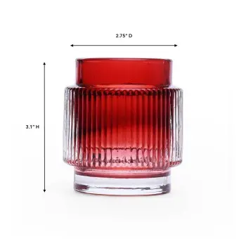 Monda Collection Votive Red - 3.31 in Dia x 3.31 in H - Set of 24
