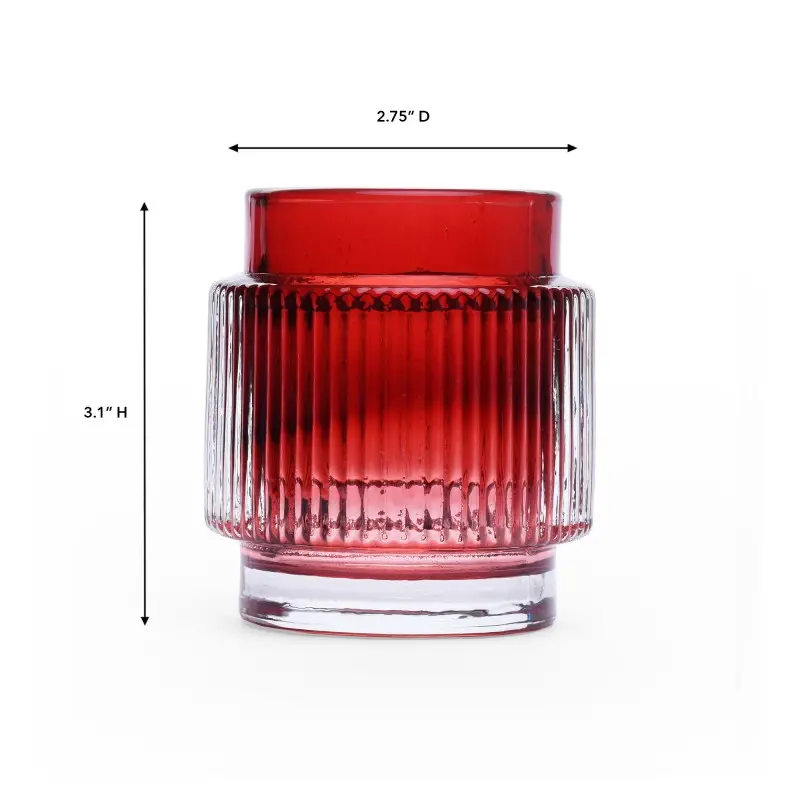 Monda Collection Votive Red - 3.31 in Dia x 3.31 in H - Set of 24