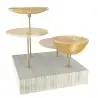 My Glass Studio Nut Bowl, Gold - Set of 4 - 21.5 x 21.5 x 19 cm