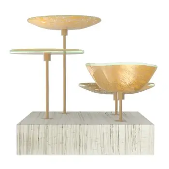 My Glass Studio Nut Bowl, Gold - Set of 4 - 21.5 x 21.5 x 19 cm