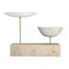 My Glass Studio Nut Bowl, Cream - Set of 4 - 17.5 x 8.0 x 15.0 cm
