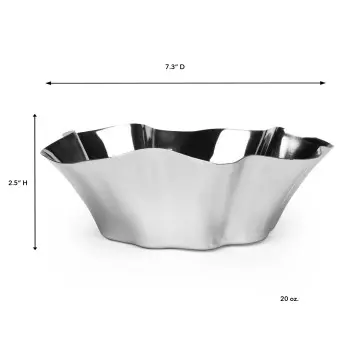 Montenegro Collection Bowl Large Silver - 3.14 in Dia x 1.2 in H