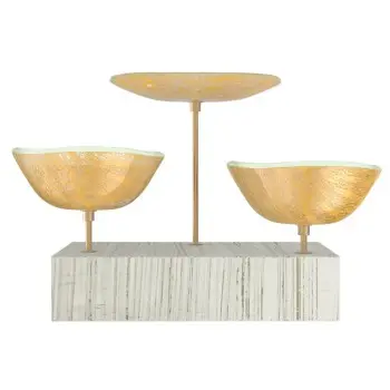 My Glass Studio Nut Bowl, Gold - Set of 4 - 17.5 x 11.0 x 15.0 cm