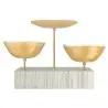 My Glass Studio Nut Bowl, Gold - Set of 4 - 17.5 x 11.0 x 15.0 cm