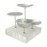 My Glass Studio Nut Bowl, Grey - Set of 4 - 21.5 x 21.5 x 19 cm