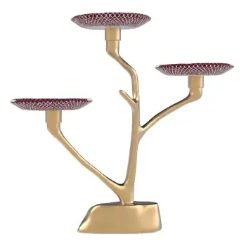 My Glass Studio Petit Fours Stand, Fuxia - Set of 4 - 35.0 x 13.0 x 31 cm