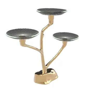 My Glass Studio Petit Fours Stand, Black - Set of 4 - 35.0 x 13.0 x 31 cm