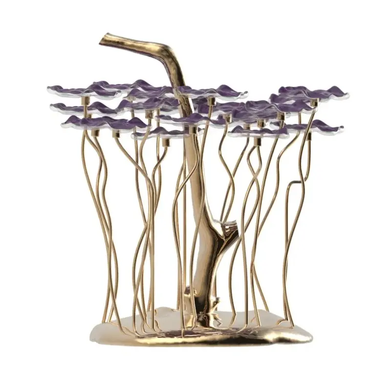 My Glass Studio Petit Fours Stand, Purple - Dia: 25 cm, H: 35 cm My Glass Studio Petit Fours Stand, Purple - Dia: 25 cm, H: 35 cm