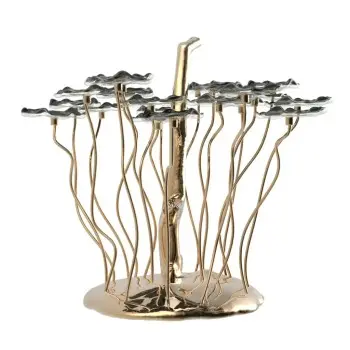 My Glass Studio Petit Fours Stand, Black - Dia: 25 cm, H: 35 cm