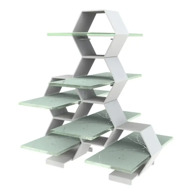 My Glass Studio Petit Fours Stand, Pistachio Green - Set of 3 - 23.7 x 20.0 x 28 cm