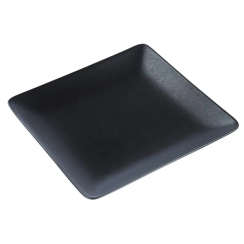 Milano Collection Square plate Black - 10.6 in Dia x 1.25 in H - Set of 4 Milano Collection Square plate Black - 10.6 in Dia x 1.25 in H - Set of 4