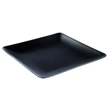 Milano Collection Square plate Black - 10.6 in Dia x 1.25 in H - Set of 4