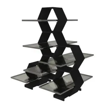 My Glass Studio Petit Fours Stand, Grey - Set of 3 - 23.7 x 20.0 x 28 cm