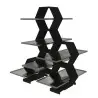 My Glass Studio Petit Fours Stand, Grey - Set of 3 - 23.7 x 20.0 x 28 cm