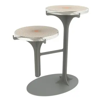 My Glass Studio Petit Fours Stand, Cream - Set of 2 - 23.6 x 13.9 x 25.2 cm