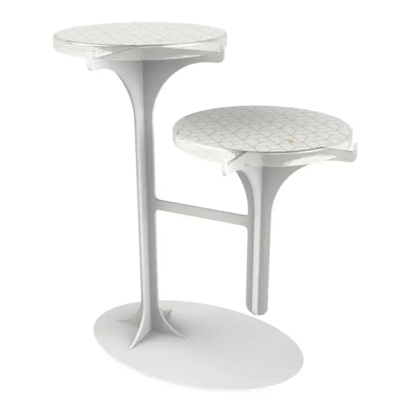 My Glass Studio Petit Fours Stand, White - Set of 2 - 23.6 x 13.9 x 25.2 cm My Glass Studio Petit Fours Stand, White - Set of 2 - 23.6 x 13.9 x 25.2 cm