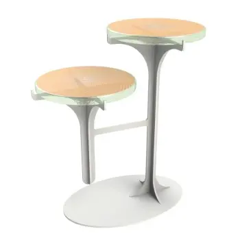 My Glass Studio Petit Fours Stand, Gold - Set of 2 - 23.6 x 13.9 x 25.2 cm