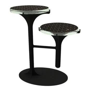 My Glass Studio Petit Fours Stand, Black - Set of 2 - 23.6 x 13.9 x 25.2 cm