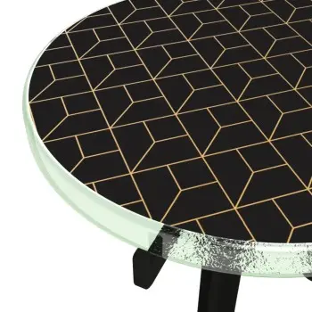 My Glass Studio Petit Fours Stand, Black - Set of 2 - 23.6 x 13.9 x 25.2 cm