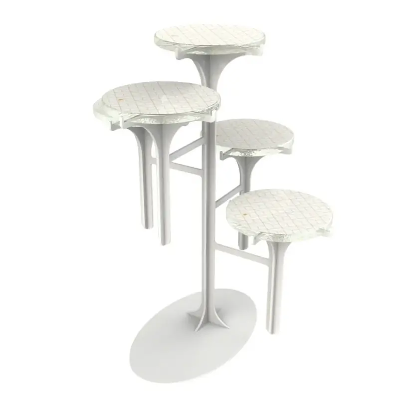 My Glass Studio Petit Fours Stand, White - Set of 2 - Dia: 13 cm, H: 40 cm My Glass Studio Petit Fours Stand, White - Set of 2 - Dia: 13 cm, H: 40 cm