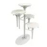 My Glass Studio Petit Fours Stand, White - Set of 2 - Dia: 13 cm, H: 40 cm