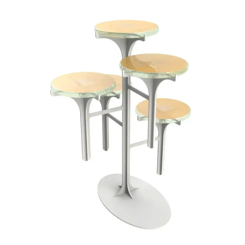 My Glass Studio Petit Fours Stand, Gold - Set of 2 - Dia: 13 cm, H: 40 cm My Glass Studio Petit Fours Stand, Gold - Set of 2 - Dia: 13 cm, H: 40 cm