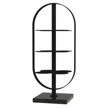 My Glass Studio Petit Fours Stand, Black - Set of 3 - 9.8 x 12.8 x 28 cm