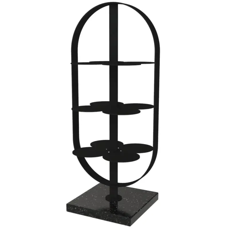 My Glass Studio Petit Fours Stand, Black - Set of 3 - 9.8 x 12.8 x 28 cm My Glass Studio Petit Fours Stand, Black - Set of 3 - 9.8 x 12.8 x 28 cm