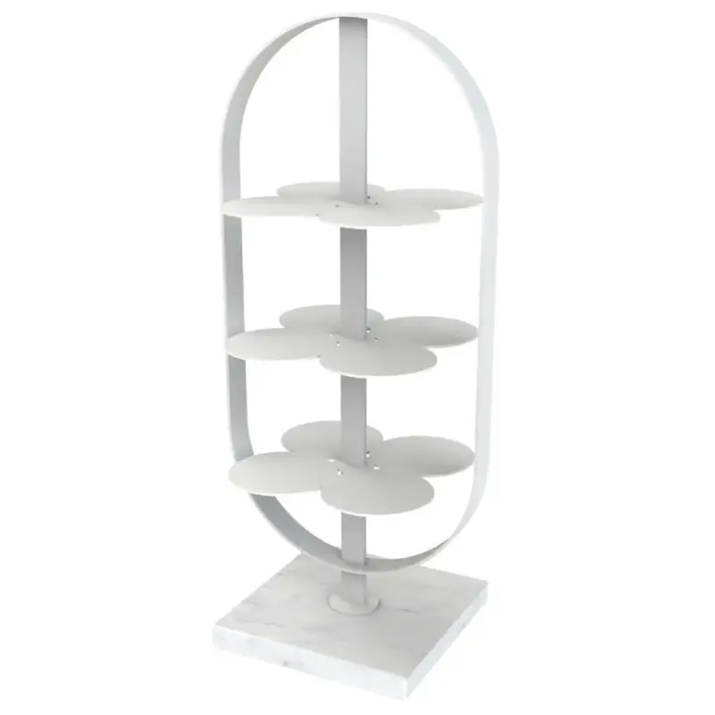 My Glass Studio Petit Fours Stand, White - Set of 3 - 9.8 x 12.8 x 28 cm