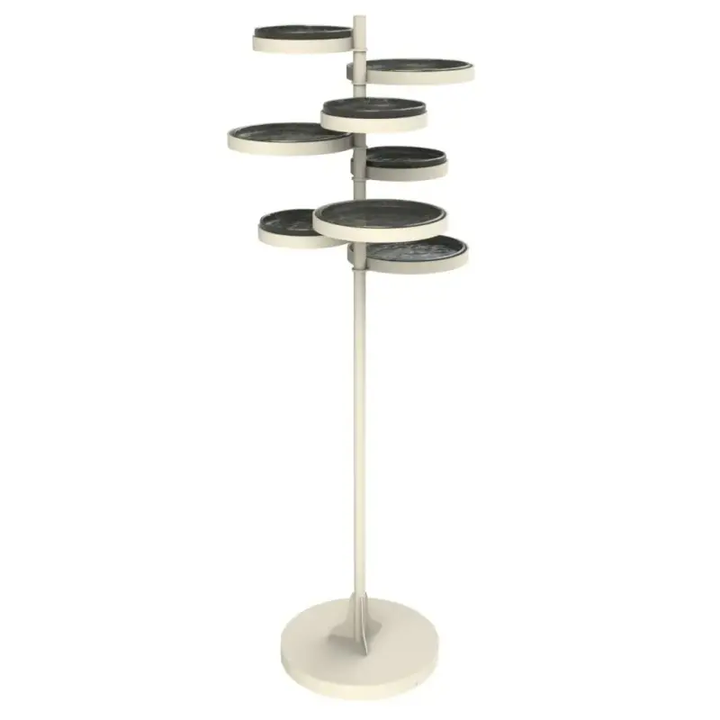 My Glass Studio Floor Tea Stand, Grey - Dia: 43 cm, H: 120 cm