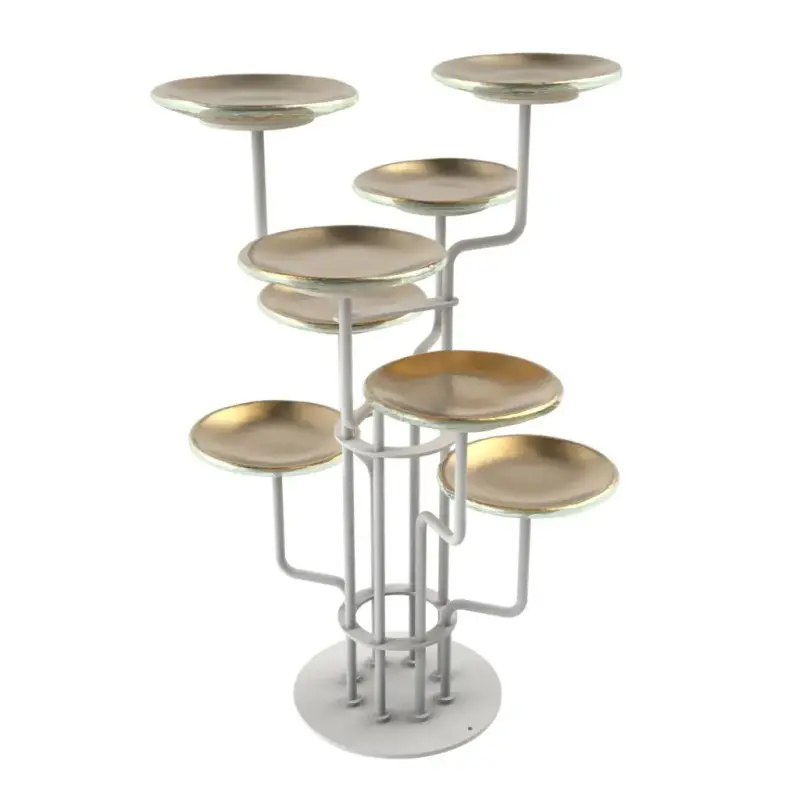 My Glass Studio Petit Fours Stand, Gold - Dia: 26 cm, H: 34 cm My Glass Studio Petit Fours Stand, Gold - Dia: 26 cm, H: 34 cm