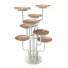My Glass Studio Petit Fours Stand, Copper - Dia: 26 cm, H: 34 cm
