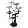 My Glass Studio Petit Fours Stand, Silver - Dia: 26 cm, H: 34 cm