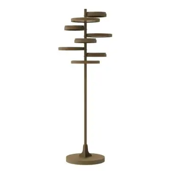 My Glass Studio Floor Tea Stand, Brown - Dia: 43 cm, H: 120 cm