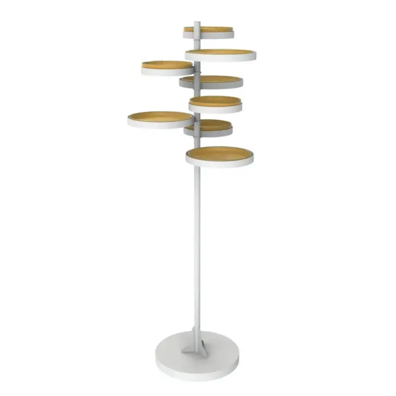 My Glass Studio Floor Tea Stand, White - Dia: 43 cm, H: 120 cm My Glass Studio Floor Tea Stand, White - Dia: 43 cm, H: 120 cm