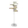 My Glass Studio Floor Tea Stand, White - Dia: 43 cm, H: 120 cm