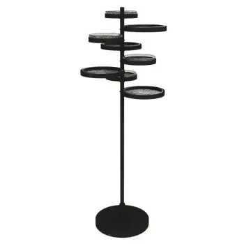 My Glass Studio Floor Tea Stand, Grey - Dia: 43 cm, H: 120 cm