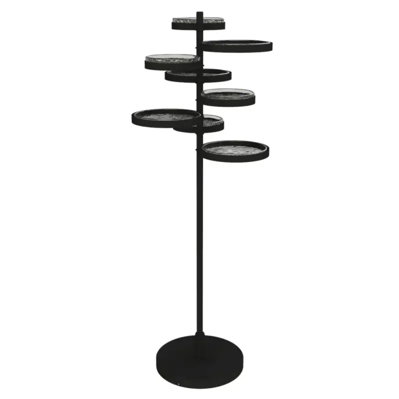 My Glass Studio Floor Tea Stand, Grey - Dia: 43 cm, H: 120 cm My Glass Studio Floor Tea Stand, Grey - Dia: 43 cm, H: 120 cm