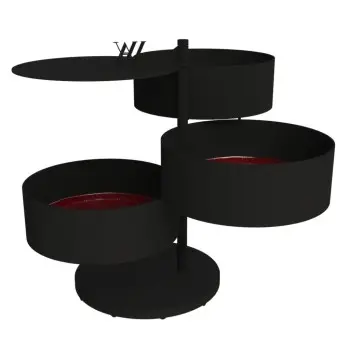 My Glass Studio Revolving Tea Stand, Black - 26.0 x 20.5 x 31 cm