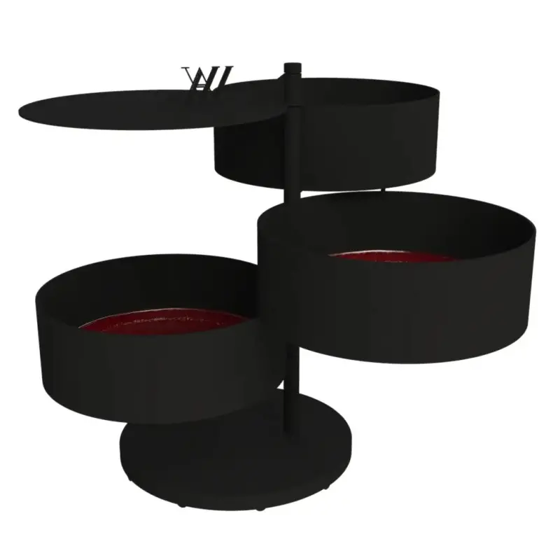 My Glass Studio Revolving Tea Stand, Black - 26.0 x 20.5 x 31 cm