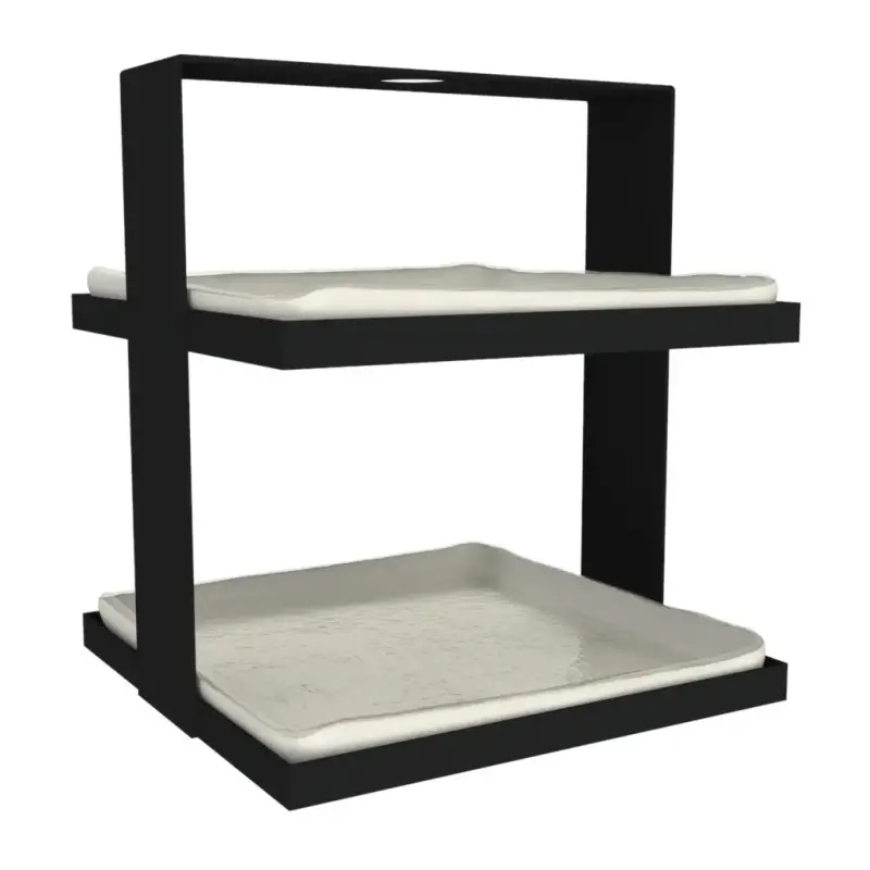 My Glass Studio 2 Tier Cake Stand, Cream - 19.0 x 19.0 x 21.0 cm My Glass Studio 2 Tier Cake Stand, Cream - 19.0 x 19.0 x 21.0 cm
