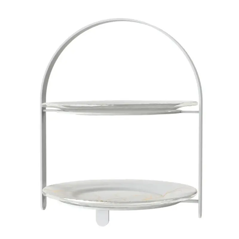My Glass Studio 2 Tier Cake Stand, White - 27.0 x 25.5 x 32 cm My Glass Studio 2 Tier Cake Stand, White - 27.0 x 25.5 x 32 cm