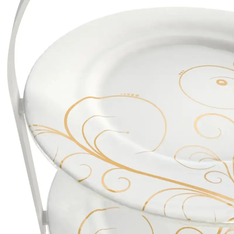 My Glass Studio 2 Tier Cake Stand, White - 27.0 x 25.5 x 32 cm My Glass Studio 2 Tier Cake Stand, White - 27.0 x 25.5 x 32 cm
