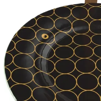 My Glass Studio 2 Tier Cake Stand, Black - 27.0 x 25.5 x 32 cm