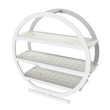My Glass Studio Tea Stand, White - Set of 2 - 31.5 x 10.3 x 31.5 cm