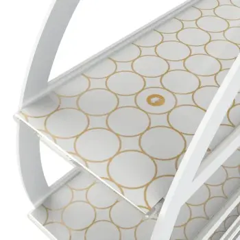 My Glass Studio Tea Stand, White - Set of 2 - 31.5 x 10.3 x 31.5 cm