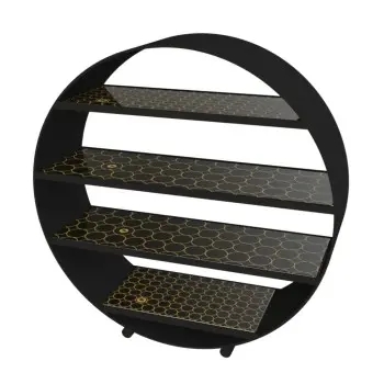 My Glass Studio Tea Stand, Black - Set of 2 - 30.0 x 10.0 x 30.0 cm