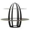 My Glass Studio 2 Tier Cake Stand, Black - Set of 2 - Dia: 42 cm, H: 35 cm