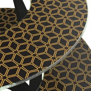 My Glass Studio 2 Tier Cake Stand, Black - Set of 2 - Dia: 42 cm, H: 35 cm